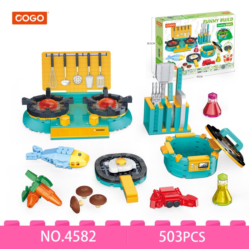 COGO 503PCS Playhouse kitchen cooking building block Toys