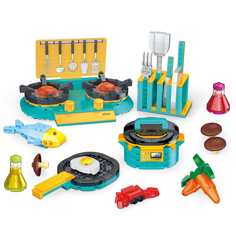 COGO 503PCS Playhouse kitchen cooking building block Toys
