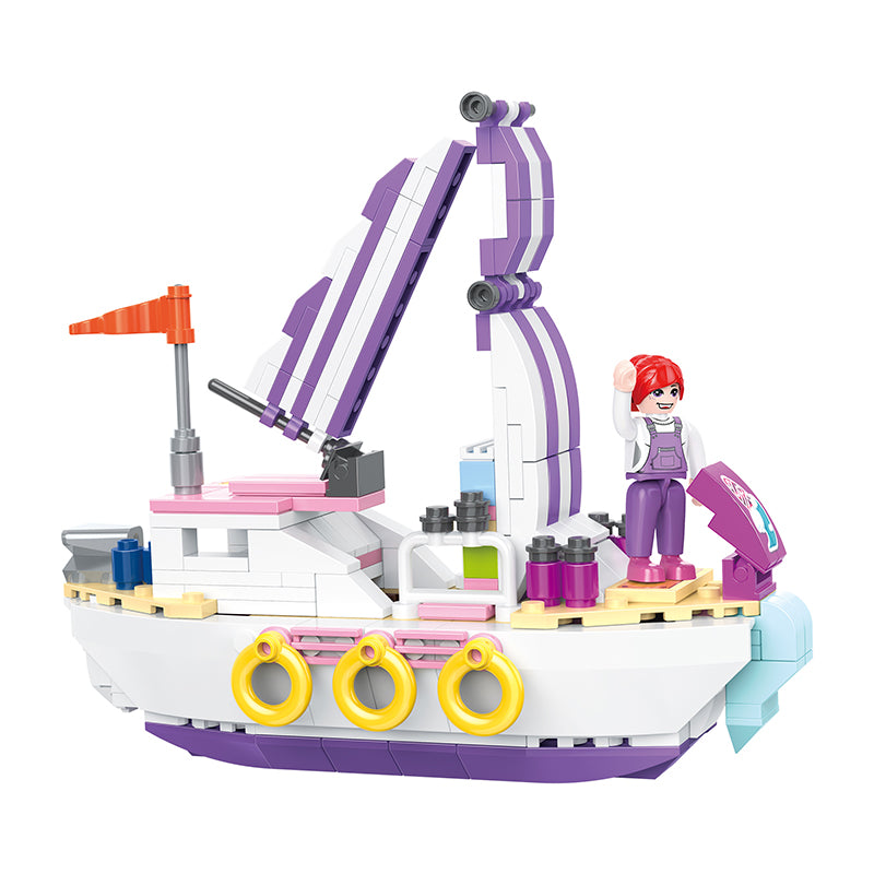 COGO 370PCS Girls Vacation Surf Building Block Toy