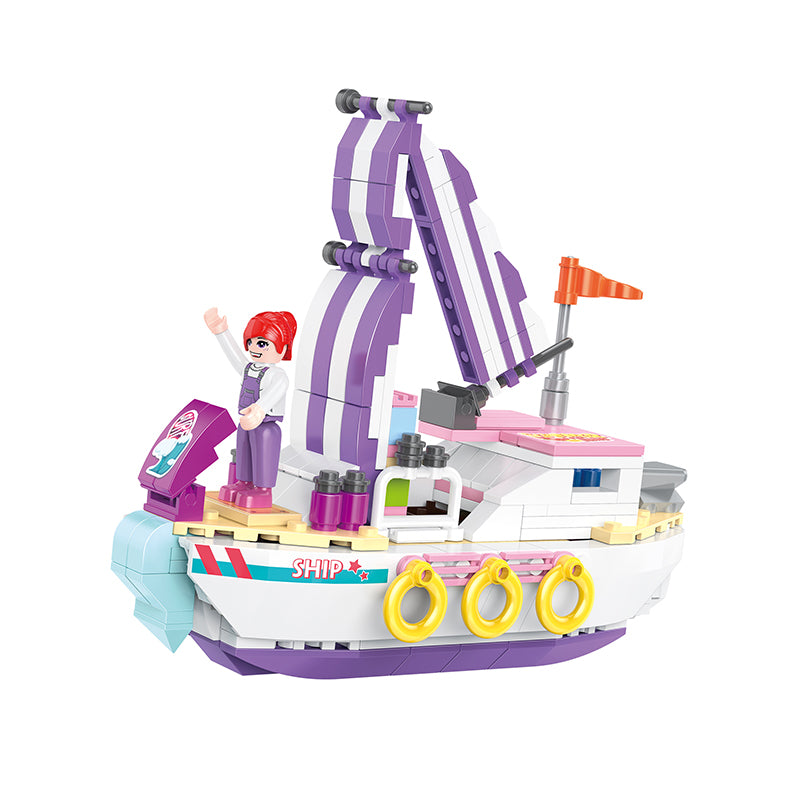 COGO 370PCS Girls Vacation Surf Building Block Toy