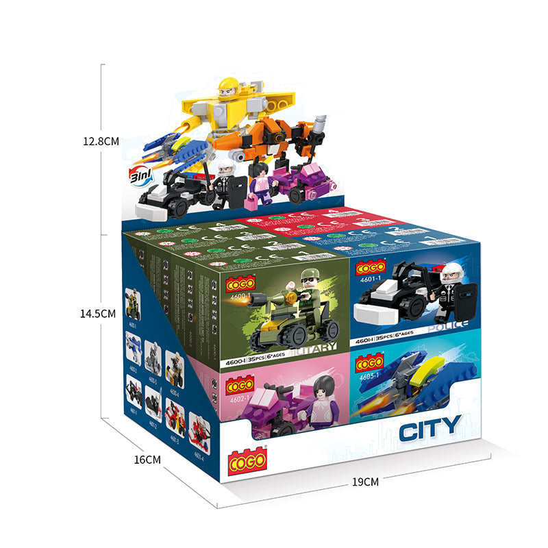 COGO 35PCS Sixteen Three-In-One Creative Building Block Toys