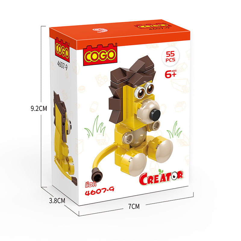 COGO 31-57PCS Sixteen Mini Animal Building Block Toys