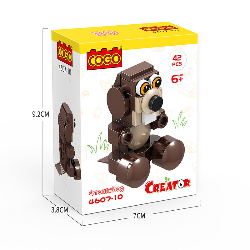 COGO 31-57PCS Sixteen Mini Animal Building Block Toys
