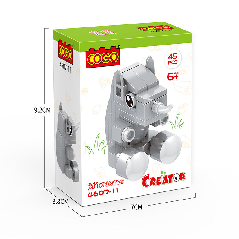COGO 31-57PCS Sixteen Mini Animal Building Block Toys