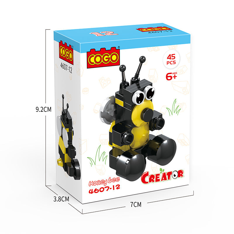 COGO 31-57PCS Sixteen Mini Animal Building Block Toys