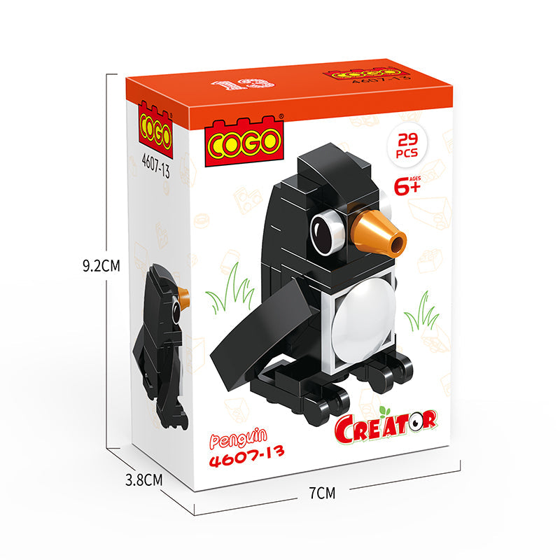 COGO 31-57PCS Sixteen Mini Animal Building Block Toys