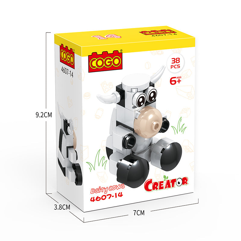 COGO 31-57PCS Sixteen Mini Animal Building Block Toys