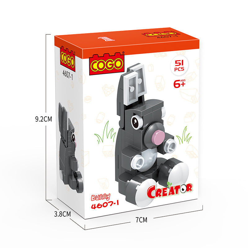 COGO 31-57PCS Sixteen Mini Animal Building Block Toys