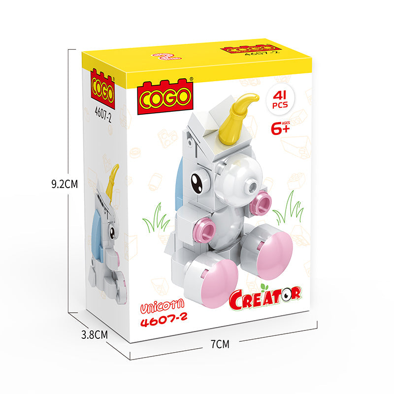 COGO 31-57PCS Sixteen Mini Animal Building Block Toys