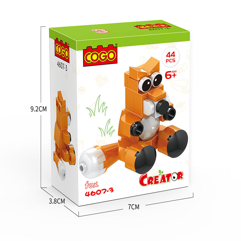 COGO 31-57PCS Sixteen Mini Animal Building Block Toys