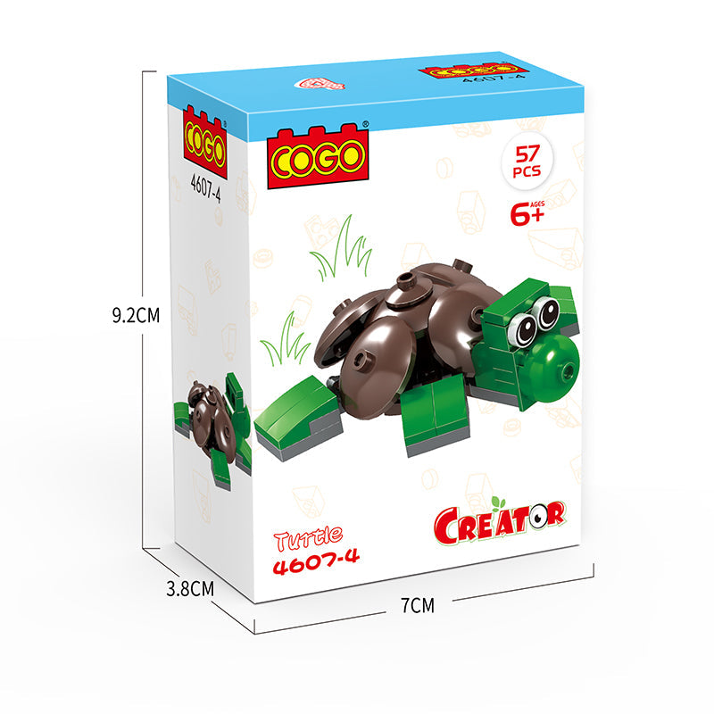 COGO 31-57PCS Sixteen Mini Animal Building Block Toys