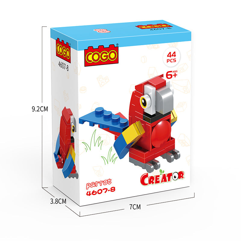 COGO 31-57PCS Sixteen Mini Animal Building Block Toys
