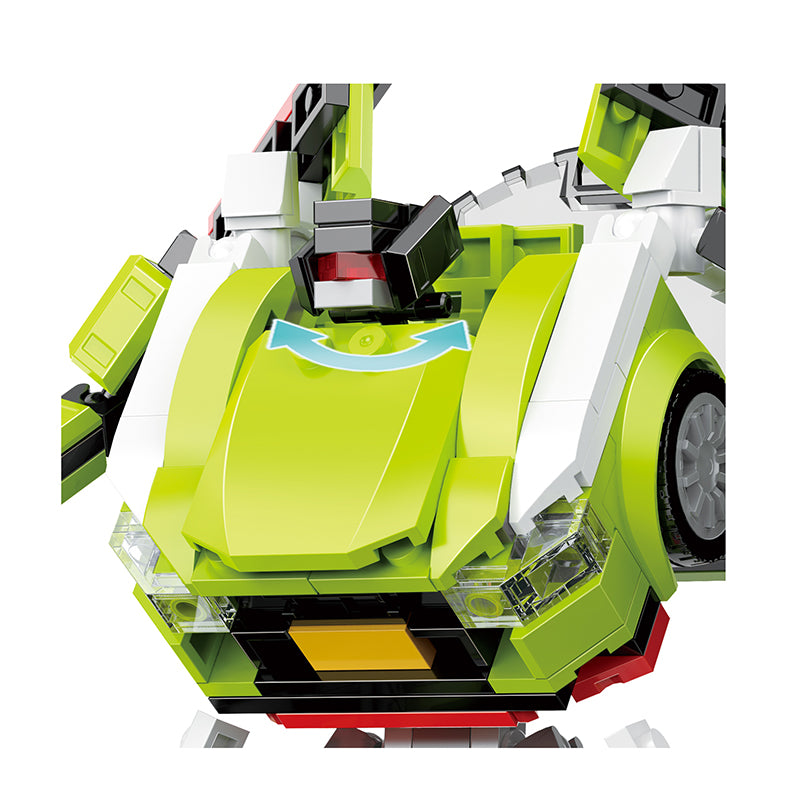 COGO 383PCS Transformation Series Transform Mech Sports Car Building Blocks Toys