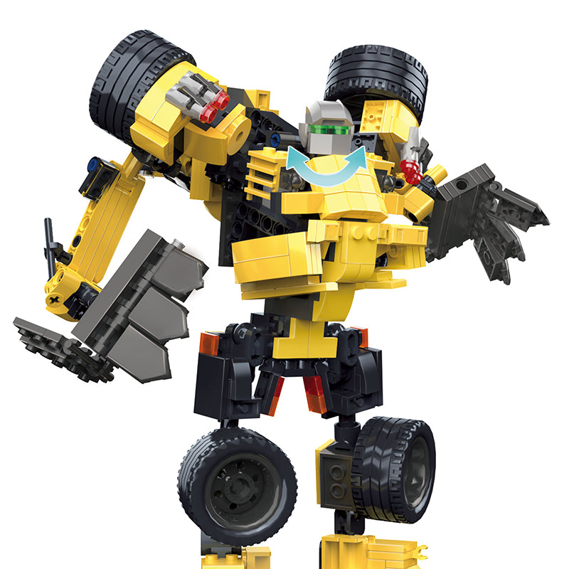 COGO 448PCS Transformation Series Transform Mech Bulldozer Building Blocks Toys