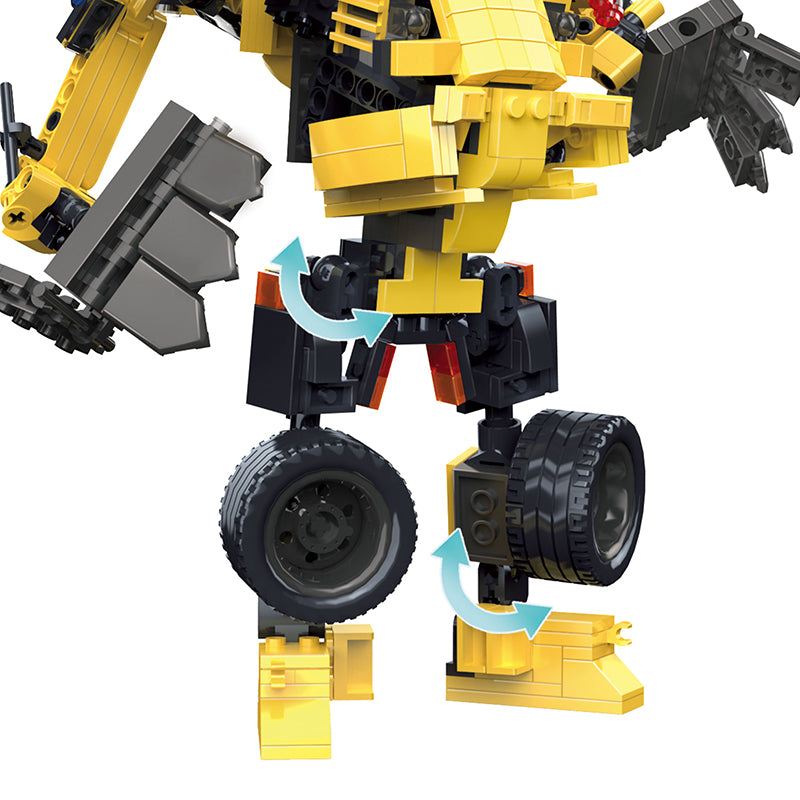 COGO 448PCS Transformation Series Transform Mech Bulldozer Building Blocks Toys