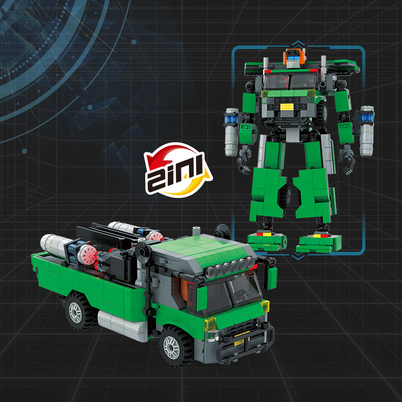 COGO 673PCS Transformation Series Transform Mech Truck Building Blocks Toys