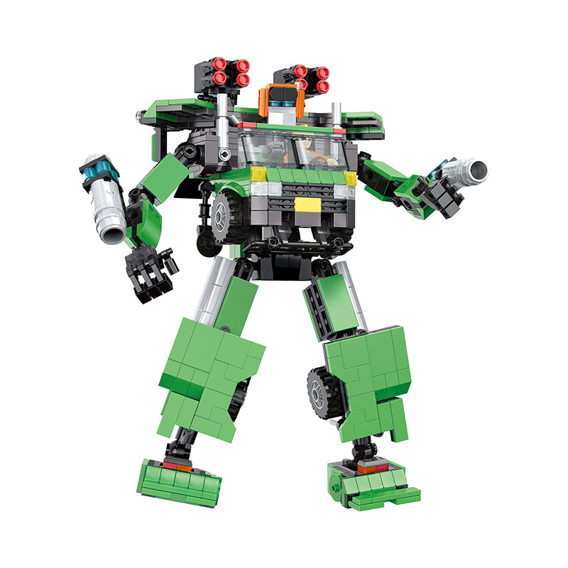 COGO 673PCS Transformation Series Transform Mech Truck Building Blocks Toys