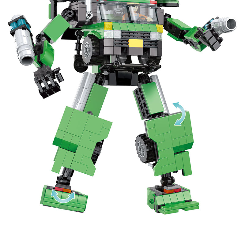 COGO 673PCS Transformation Series Transform Mech Truck Building Blocks Toys