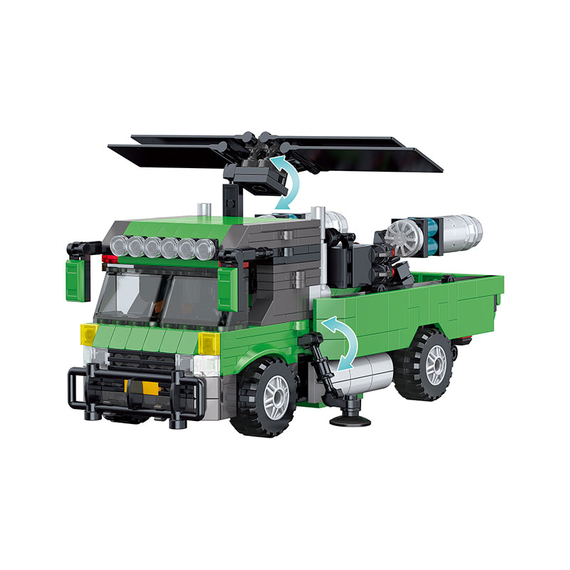 COGO 673PCS Transformation Series Transform Mech Truck Building Blocks Toys