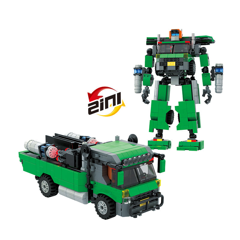 COGO 673PCS Transformation Series Transform Mech Truck Building Blocks Toys