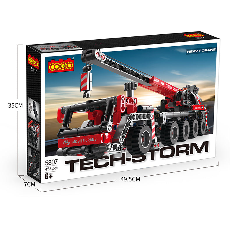 COGO 456PCS Technology Vehicle Heavy Duty Crane Building Block Toy