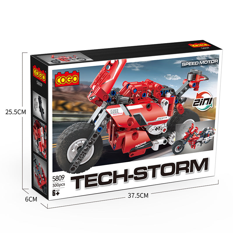 COGO 300PCS Technology Car Motorcycle Building Block Toys
