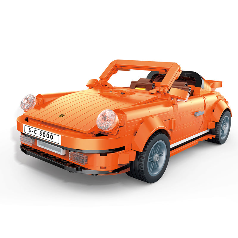 COGO 915PCS Technology Orange Racing Building Block Toy