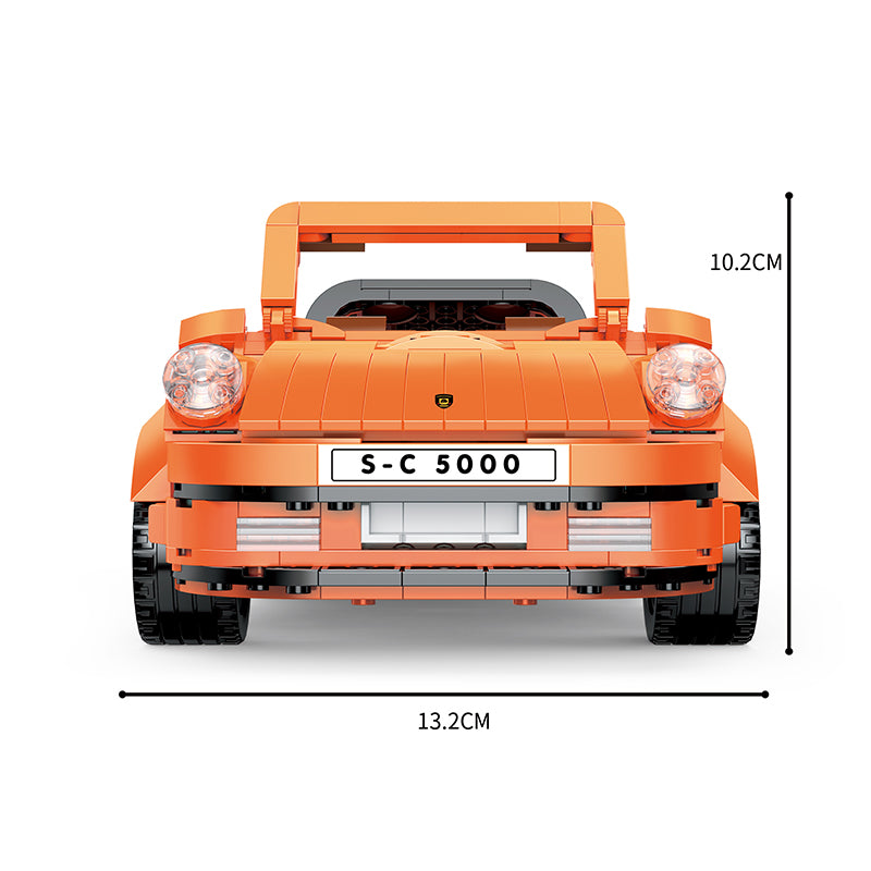 COGO 915PCS Technology Orange Racing Building Block Toy