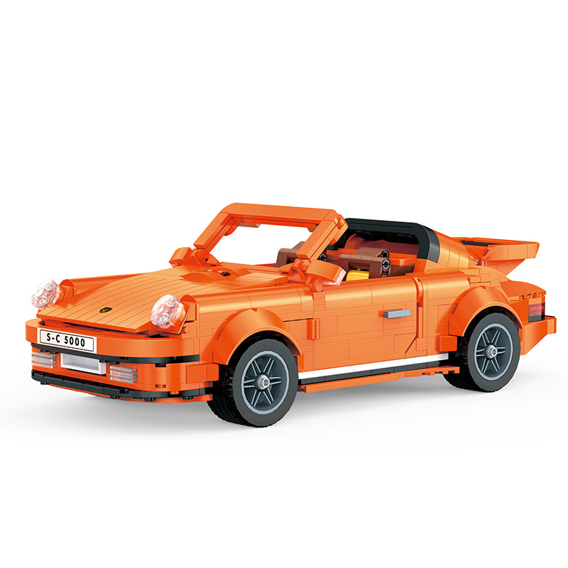 COGO 915PCS Technology Orange Racing Building Block Toy