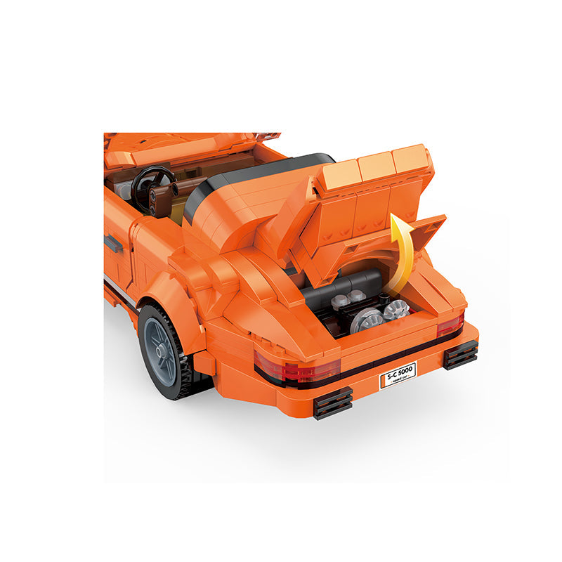 COGO 915PCS Technology Orange Racing Building Block Toy