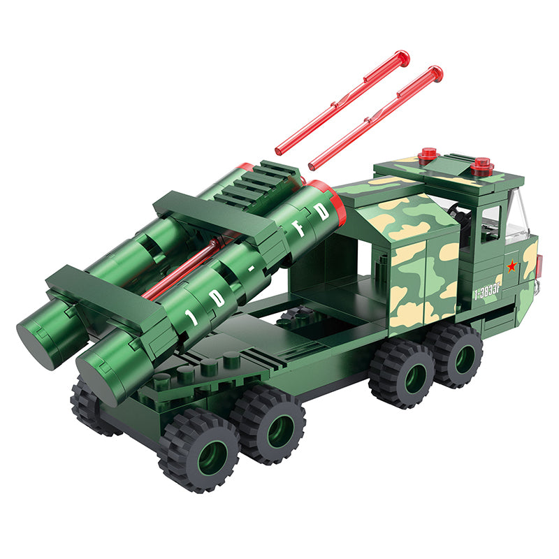 COGO 174PCS Military Missile Vehicle Building Block Toys