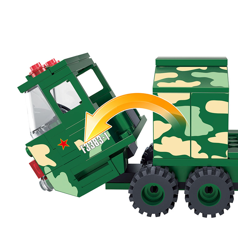 COGO 174PCS Military Missile Vehicle Building Block Toys