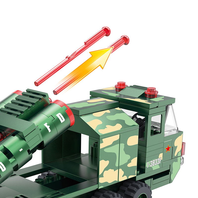 COGO 174PCS Military Missile Vehicle Building Block Toys