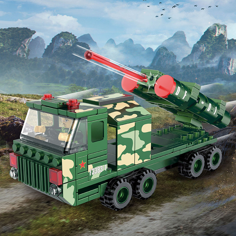 COGO 174PCS Military Missile Vehicle Building Block Toys