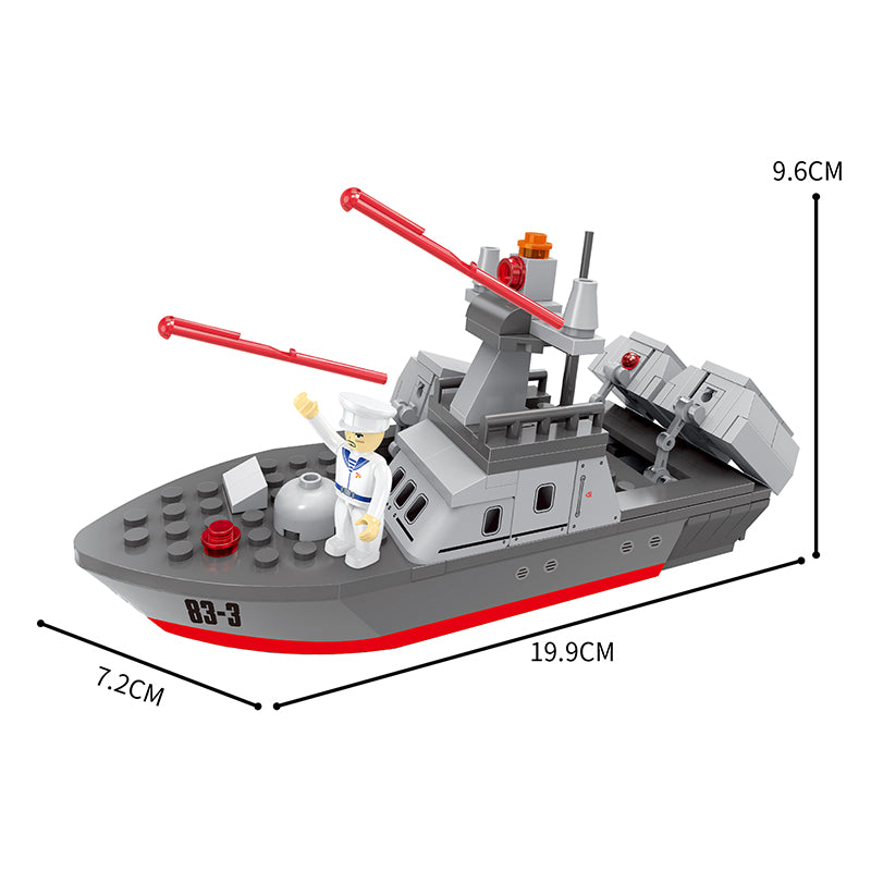 COGO 167PCS Military Ship Building Block Toys