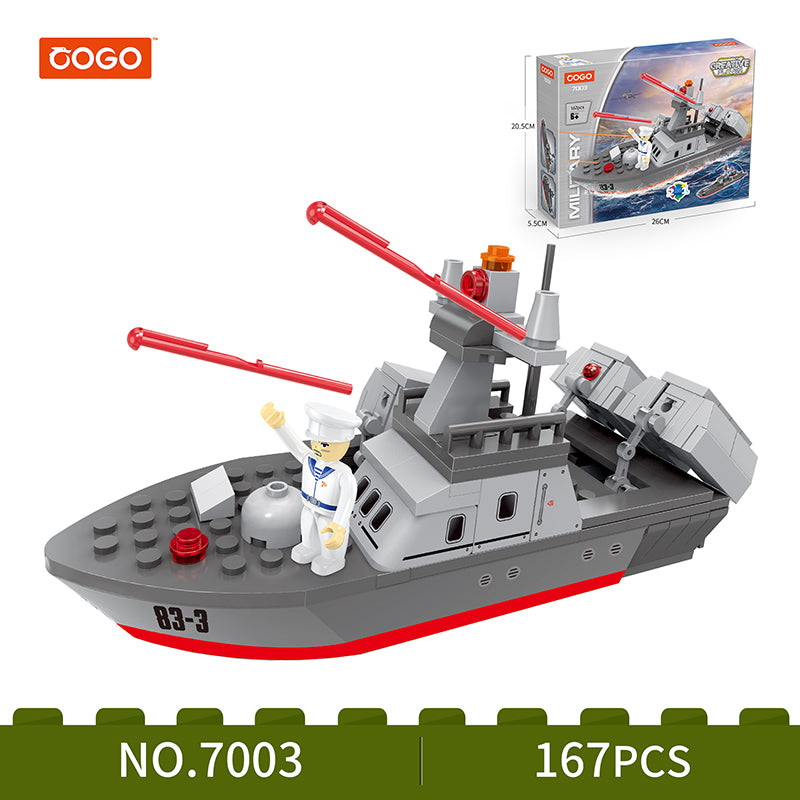 COGO 167PCS Military Ship Building Block Toys