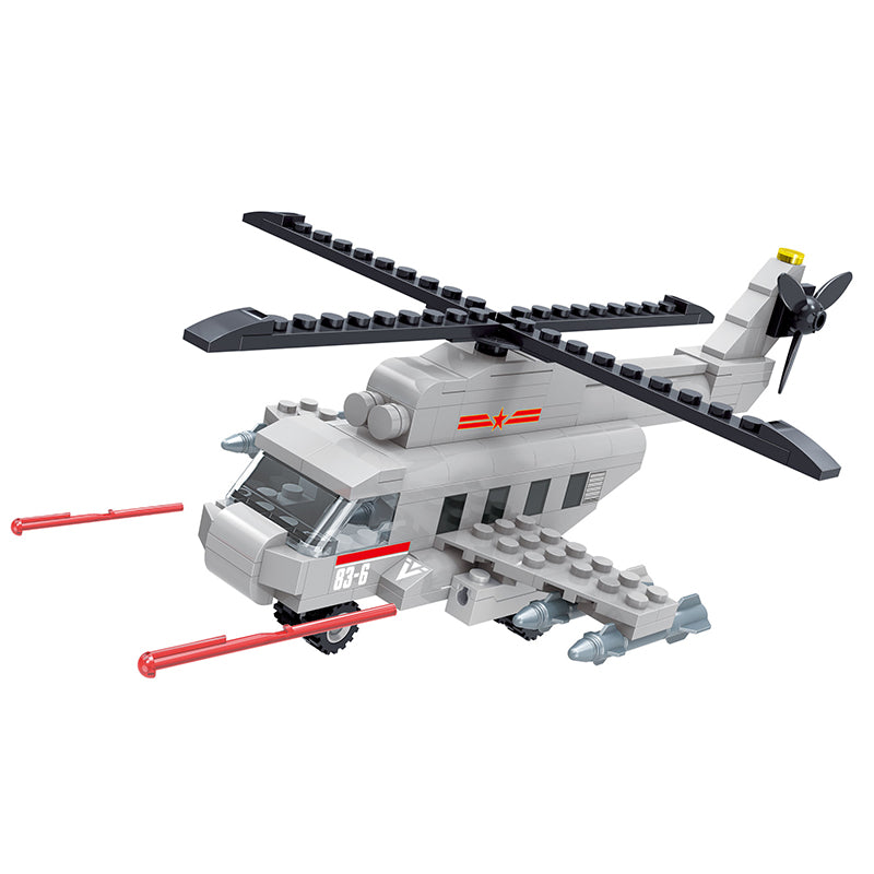 COGO 191PCS Military Helicopter Building Block Toys