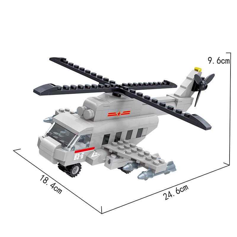 COGO 191PCS Military Helicopter Building Block Toys