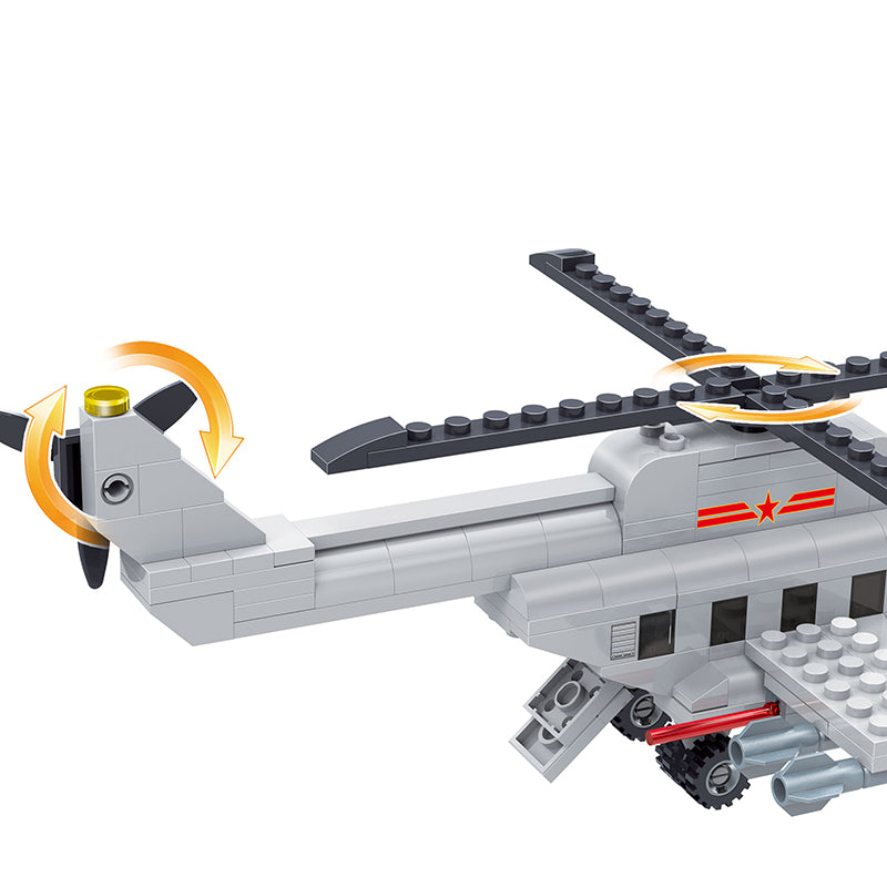 COGO 191PCS Military Helicopter Building Block Toys