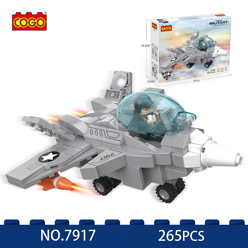 COGO 265PCS Q Version Aircraft Destroyer Building Block Toys