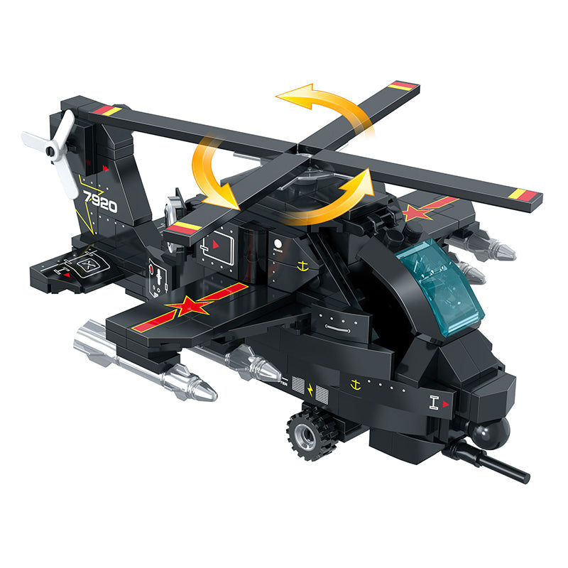 COGO 260PCS Q Version Airplane Helicopter Building Block Toys