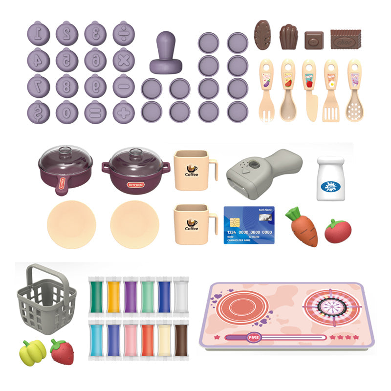 64+Pcs Kitchen & Color Mud Set