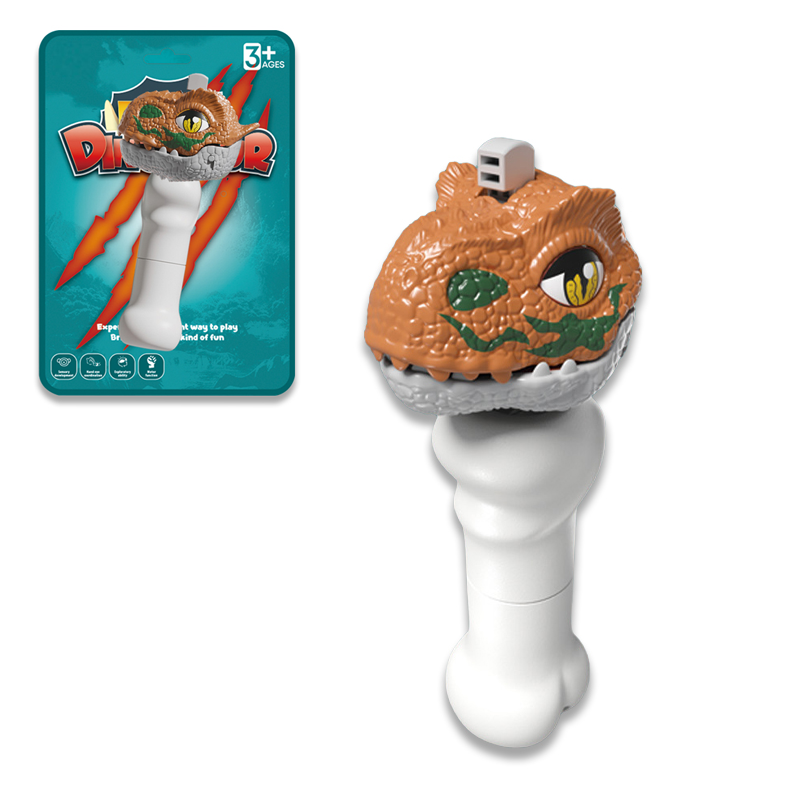 大号旋转恐龙骨头/眼睛嘴巴可按动,骨头可以旋转,二色混装