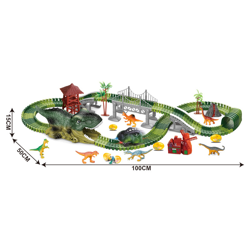 B/O Railway Dinosaur Car With Light(189Pieces)