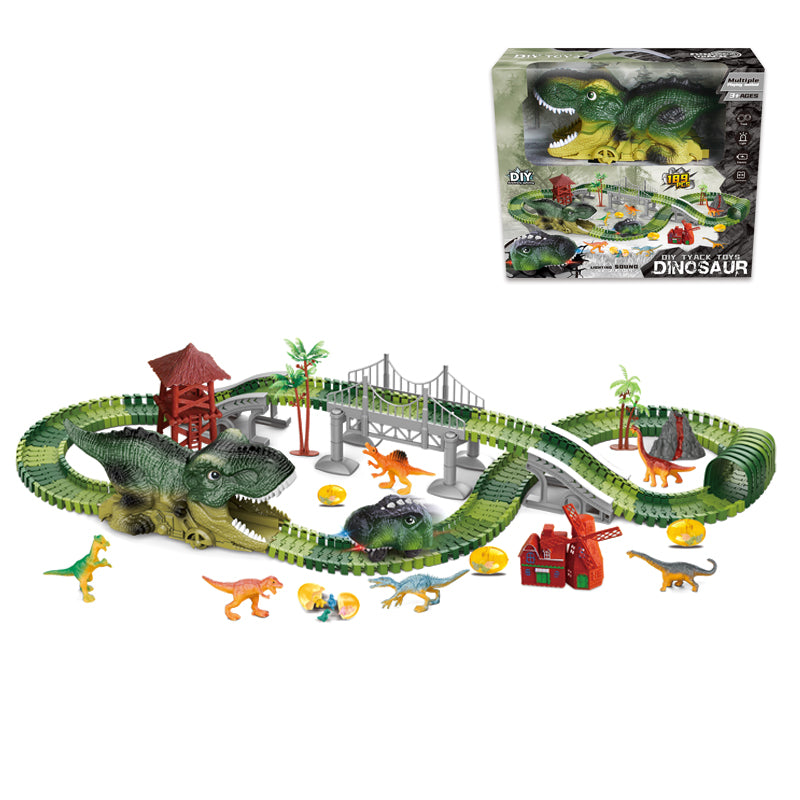 B/O Railway Dinosaur Car With Light(189Pieces)