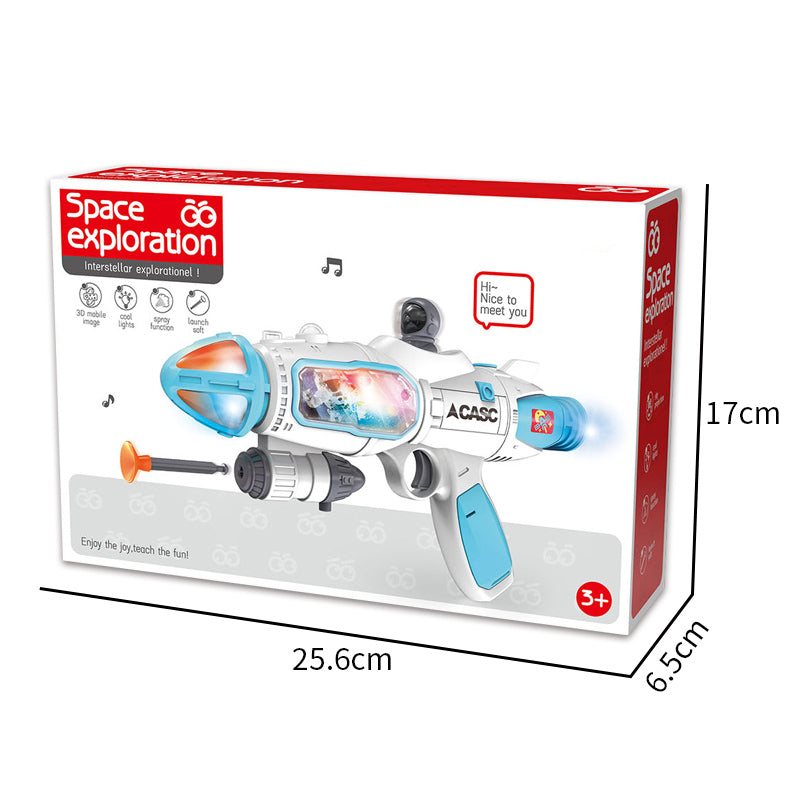 B/O Space Gun With Light And Sound 2-C Ass'D