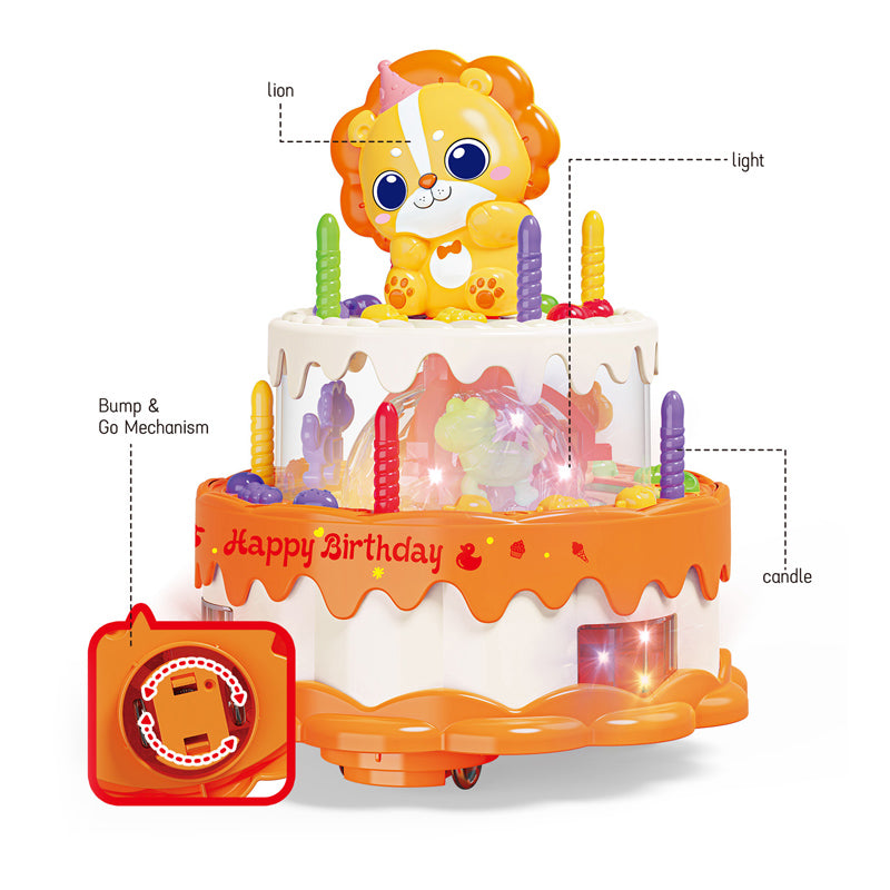 B/O Bump And Go Cake With Light And Music 2-C Ass'D
