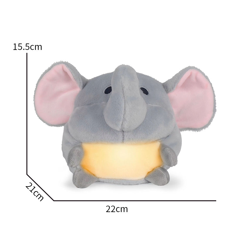 B/O Plush Elephant Lamp With Music