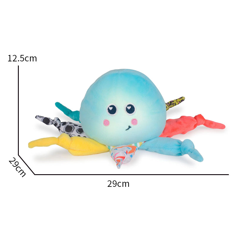 B/O Plush Octopus Lamp With Music