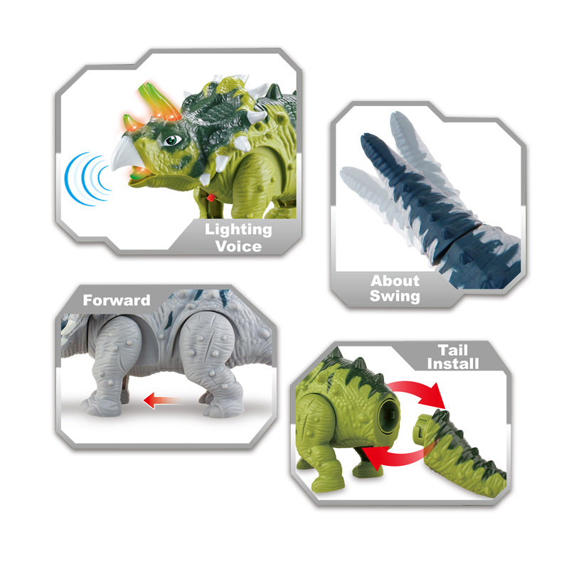 B/O Dinosaur With Light And Sound 2-C Ass'D